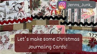 Using Tim Holtz wallpaper and embellishments to make Christmas journaling tags