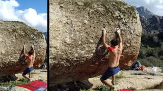 İsimsiz 6b+ Tırmanıcı: Erman Aydın Bafa Gölü Bouldering Kısa Kaya Tırmanışı Kapıkırı Köyü Climbing