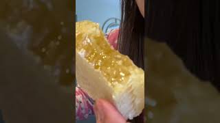 Eating honeycomb for the first time #honeycomb #asmr  #eating #firsttime #fyp #foryou