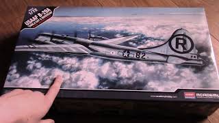 Academy B29 Superfortress model kit review. (In box)