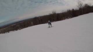 Early snowboarding attempts