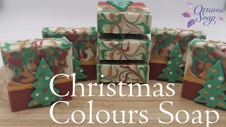 Christmas Colours Soap with Frankincense and Myrrh-Christmas Soap by Ottavia soap