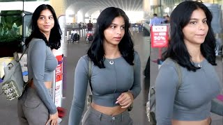 Shahrukh Khan Daughter Suhana Khan spotted at airport Looking So Cute  TEJA VLOGS MASTI