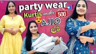 Ajio party wear Kurtis Haul under 500 #Avaasa Kurtis#Ajio unboxing haul#Ajio outfits#Ajio kurti haul