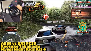 AE86 race against RX7 FC3S Ryosuke Takahashi Initial D Arcade Stage 8 Infinity | Myogi Night Act 4