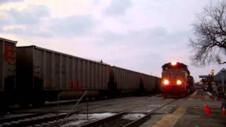 Union Pacific # 8328 Leads Manifest Through Elmhurst,Illinois