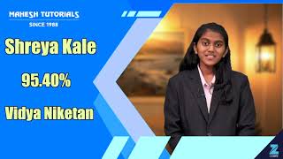 Vidya Niketan High School - Shreya Kale - 95.40% - SSC Exam 2022