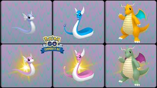 Pokemon Go C-Day Classic: Evolving Normal & Shiny Dratini into Dragonair & Dragonite (Draco Meteor)