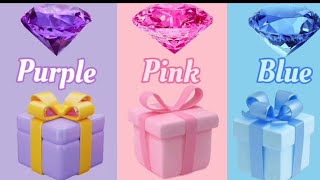 purple Vs pink Vs blue || choose your favourite colour gift box 🎁🎁 || #gifts #enjoying