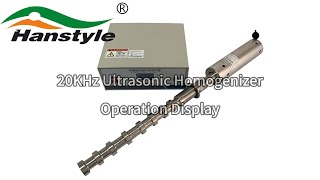 Industrial Scale 20KHz Ultrasonic Homogenizer Operation Display