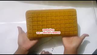 tutorial cara memasang rajutan ke badan inner dompet