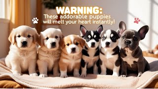 Puppies Warning: These Adorable Puppies Will Melt Your Heart Instantly!" 🐶💖