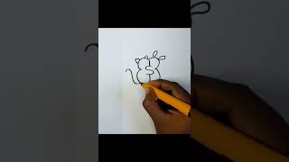 cute cat and rabbit drawing | latter "s" से cat and rabbit #drawing#shorts#youtubeshorts #satisfying