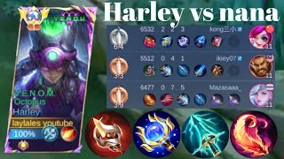 HARLEY VS NANA❗BUILD ONE HIT ENEMY DELETE! CRAZY DAMAGE | build top 1 global Harley