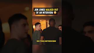 Jon Jones walks out of the TNT sports interview before it even begins #jonjones #ufc309 #tomaspinall