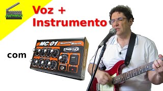 🎬 Monitoração de Voz + Instrumento com MC01 da Power Click