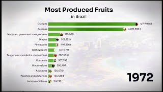 Most Produced Fruits in Brazil 1961-2022