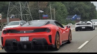 2020 Ferrari 488 Pista vs 2019 Lamborghini Huracan Spyder - FAST RACE!!!