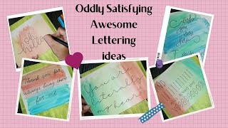 Oddly satisfying Calligraphy with basic pens | Amazing Lettering ideas | ASMR