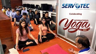 #yogaday celebration at Servotech Corporate Office