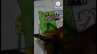 Drawing Spongebob but in 4 🎈Different 🎈styles part 4||#shorts