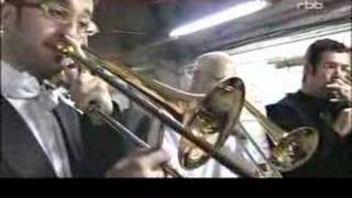 The trombonists of the Israel Philharmonic Orchestra