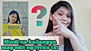 PAANO MAG EDIT NG LYRICS SONG SA TIKTOK | PAANO MAG LAGAY NG LYRICS SONG | (MARY DIOS VIDAL)