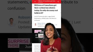 Canadians receive federal carbon tax rebates and don't know about it! 🤔 #brampton #canada