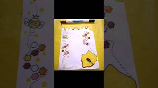 easy Border Designs || Assignment, Project, Notebook Cover Page Design #Shorts