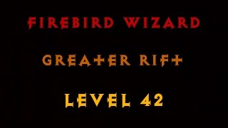 Diablo 3 Firebird Wizard Greater Rift 42 (Solo) #5 EU