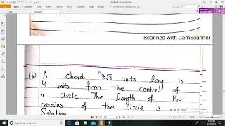 Chords of a Circle  MATH GRADE 10 LEC#84  M.C.Q'S OF UNIT#9