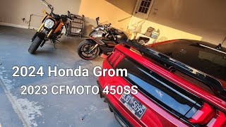 2024 Honda Grom and 2023 CFMOTO 450SS