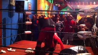 El Diablo vs. Carne De Burro - Elote Cafe Luchador Night - Tulsa OK - 7 / 5 / 14