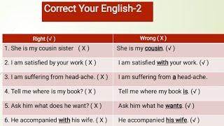 Correct Your English - 2. we are making many mistakes In our daily life. Cousine brother (×) Cousine