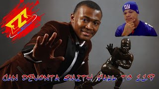 CAN DEVONTA SMITH FALL TO 11? HEISMAN TROPHY WINNER PLAYER PROFILE.. GIANTS MAY HAVE A CHANCE...