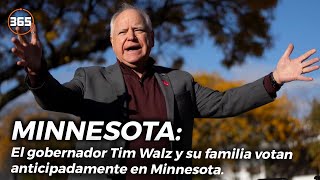 El GOBERNADOR Tim Walz y su FAMILIA VOTAN anticipadamente en Minnesota