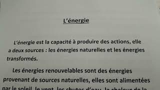 production écrite CE6: protéger l'environnement+ l'énergie + les moyens de transport