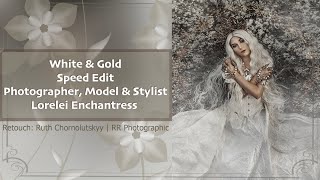 Speedart White/Gold Colour Grade in Photoshop - Self Portrait by Beautiful Lorelei Enchantress