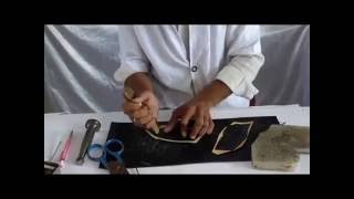 How To Make  Shoes - Lining Pasting on Leather Upper Tutorial