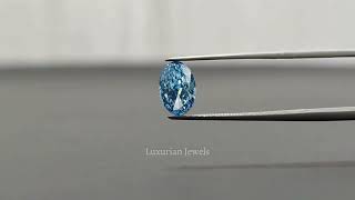 Vivid Blue Modified Oval Cut Diamond #engagement #loosediamonds #labgrowndiamond #jewellery