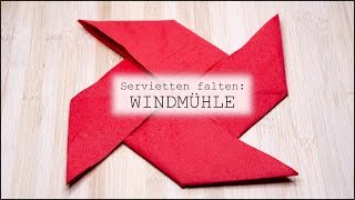 Windmühle als Untersetzer » Papier & Stoffservietten falten