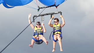 Parascending in Tenerife - Boat Cam Angle