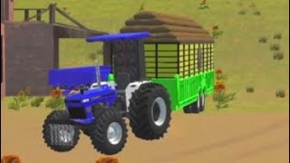 #indiantractordriving3d tractor driving wheat trolly unload #subscribe #gaming