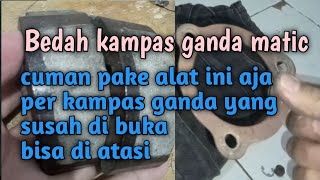 cara membedah kampas ganda motor matic | cara melepas per kampas ganda yang susah di buka