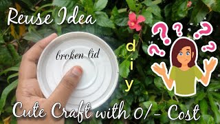 Wall Putty | Plastic Lid Crafts | Diy | Cat Ring Holder | Chain Holder