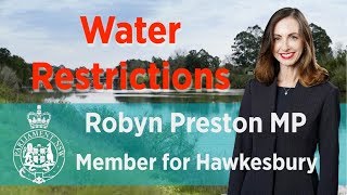 Water Restrictions in the Hawkesbury