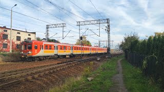 ET22-896 PKP Cargo z węglarkami i EN57-1229 Polregio do Wrocławia Głównego