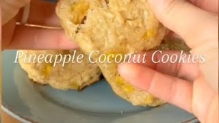 Pineapple coconut cookies | Galletas de coco y piña