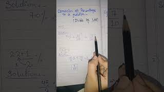 How to convert percentage into fraction? #percentage #fraction #exams #foryou