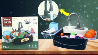 Wash Basin Pretend Play Toy Set - Unboxing and Review Peephole View Toys